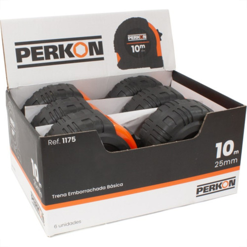 Trena Perkon Emborrachada Basica 10M25Mm Com Trava 1175 - Kit C/6