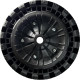 Roda 3,20X8 Pneu Macico Pro Flexborder ''Eixo Universal'' 100650 Roda 3,20X8 Pneu Macico Pro Flexborder ''Eixo Universal'' 100650