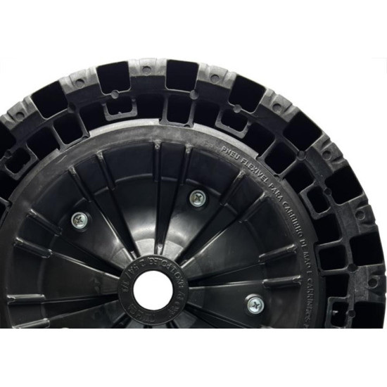 Roda 3,20X8 Pneu Macico Pro Flexborder ''Eixo Universal'' 100650 Roda 3,20X8 Pneu Macico Pro Flexborder ''Eixo Universal'' 100650