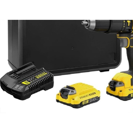 Furadeira Parafusadeira Stanley Impacto 1/2'' 20V 2Baterias 1.5Ah Com Maleta Scd711C2K-Br Furadeira Parafusadeira Stanley Impacto 1/2'' 20V 2Baterias 1.5Ah Com Maleta Scd711C2K-Br