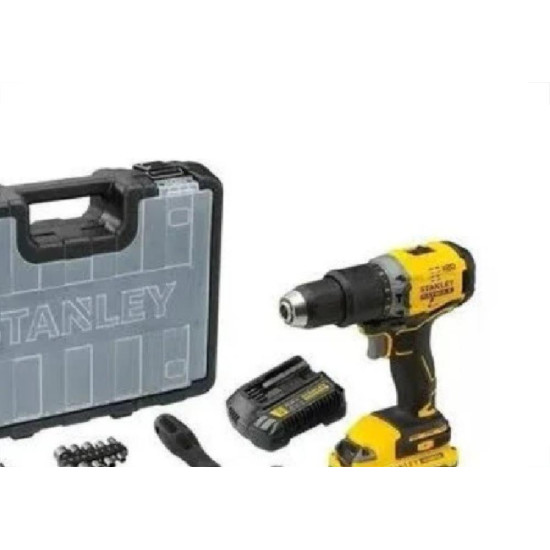 Furadeira Parafusadeira Stanley Impacto 1/2'' 20V 2Baterias 1.5Ah Com 100 Acessorios Sbd715C2Ka-Br Furadeira Parafusadeira Stanley Impacto 1/2'' 20V 2Baterias 1.5Ah Com 100 Acessorios Sbd715C2Ka-Br
