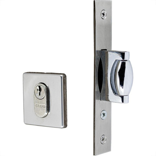 Fechadura Silvana Pivotante Roseta 4600 Quadrada Cromada 97570 Fechadura Silvana Pivotante Roseta 4600 Quadrada Cromada 97570
