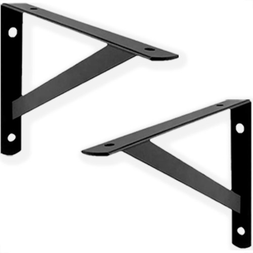 Suporte Prateleira Hayner Forte Preta 15Cm Peca 697278 - Kit C/12 Suporte Prateleira Hayner Forte Preta 15Cm Peca 697278 - Kit C/12