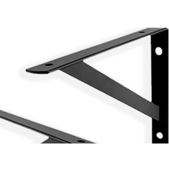 Suporte Prateleira Hayner Forte Preta 15Cm Peca 697278 - Kit C/12 Suporte Prateleira Hayner Forte Preta 15Cm Peca 697278 - Kit C/12