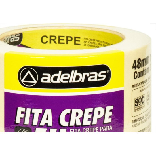 Fita Crepe Adelbras 48X40M - Kit C/2