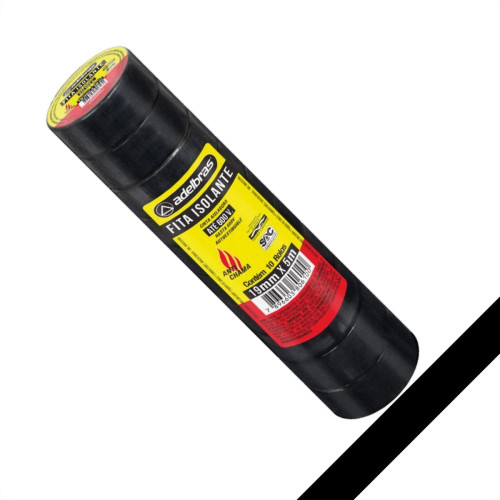 Fita Isolante Adelbras 5Mx19Mm Preta - Kit C/10