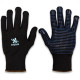 Luva Helanca Kalipso Com Pigmento Preto - Kit C/12 Luva Helanca Kalipso Com Pigmento Preto - Kit C/12