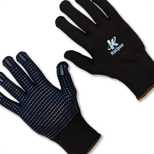 Luva Helanca Kalipso Com Pigmento Preto - Kit C/12 Luva Helanca Kalipso Com Pigmento Preto - Kit C/12