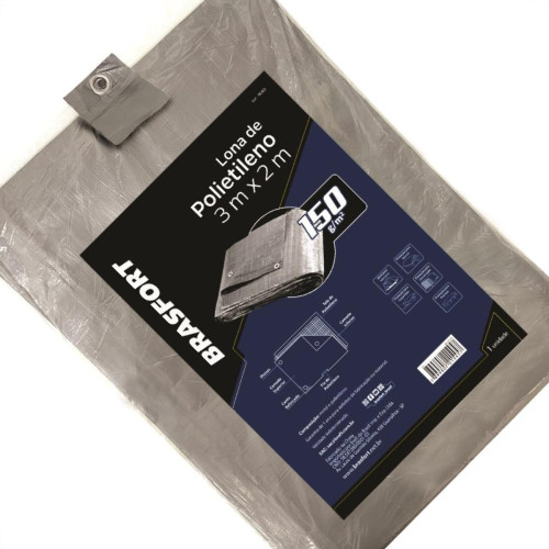 Lona Carreteiro Brasfort Cinza 3X 2M 150 Gramas Por M² 9040 Lona Carreteiro Brasfort Cinza 3X 2M 150 Gramas Por M² 9040