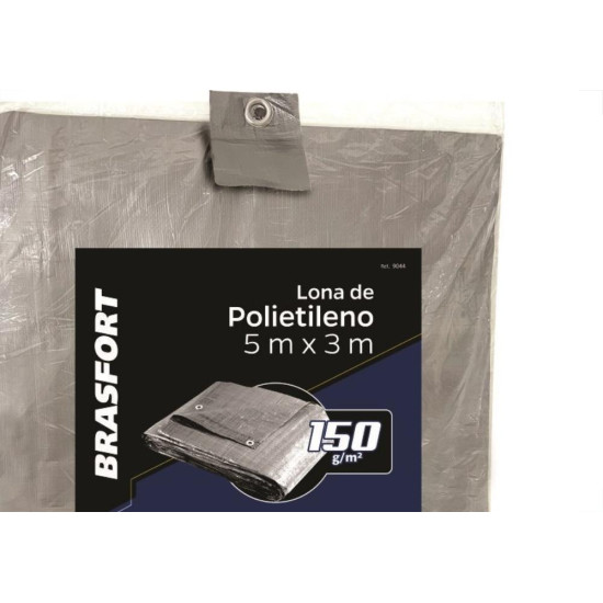 Lona Carreteiro Brasfort Cinza 5X 3M 150 Gramas Por M² 9044 Lona Carreteiro Brasfort Cinza 5X 3M 150 Gramas Por M² 9044