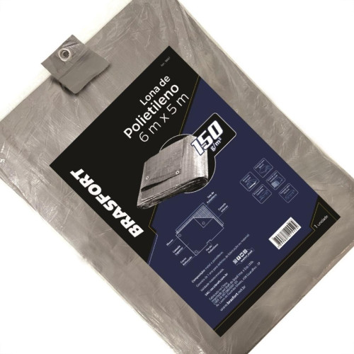Lona Carreteiro Brasfort Cinza 6X 5M 150 Gramas Por M² 9047 Lona Carreteiro Brasfort Cinza 6X 5M 150 Gramas Por M² 9047