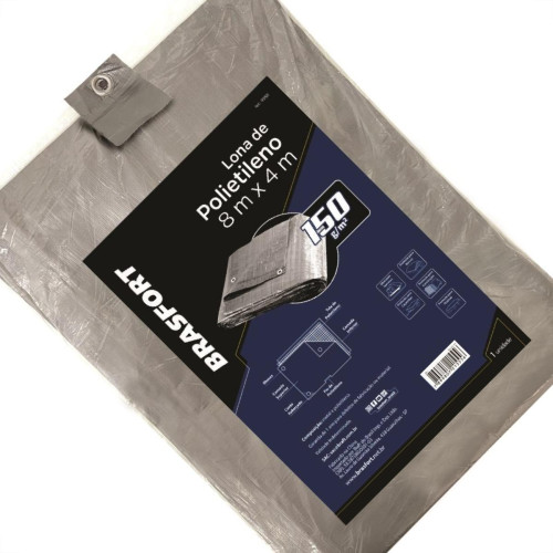 Lona Carreteiro Brasfort Cinza 8X 4M 150 Gramas Por M² 9050 Lona Carreteiro Brasfort Cinza 8X 4M 150 Gramas Por M² 9050