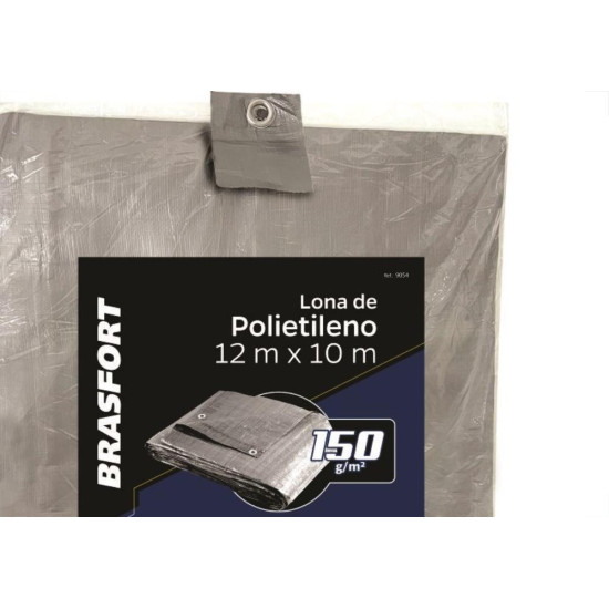 Lona Carreteiro Brasfort Cinza 12X10M 150 Gramas Por M 9054