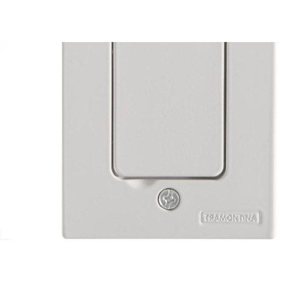 Placa Piso Aluminio Tramontina 4X2 Unha Para 1 Modulo Lux 