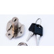 Fechadura Para Gaveta Jomarca Com Chave Fixa 22Mm Branca P965