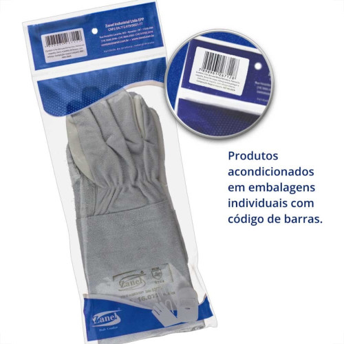 Luva Vaqueta Mista Zanel 20Cm Blister Vdr-20Cri Luva Vaqueta Mista Zanel 20Cm Blister Vdr-20Cri