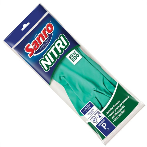 Luva Nitrilica Sanro Verde Sem Forro P Par 281N30002 Luva Nitrilica Sanro Verde Sem Forro P Par 281N30002