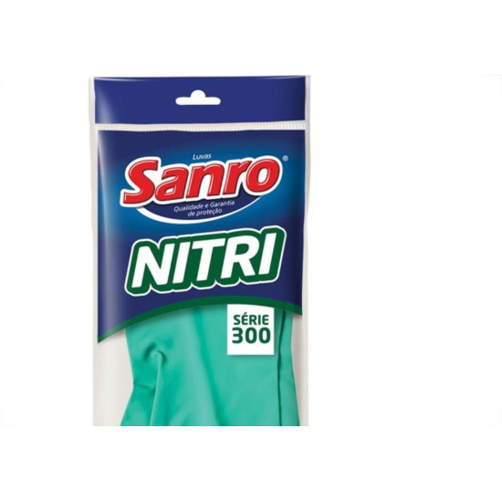Luva Nitrilica Sanro Verde Sem Forro M Par 282N30002 Luva Nitrilica Sanro Verde Sem Forro M Par 282N30002