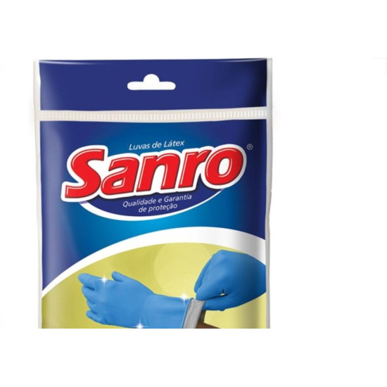 Luva Sanro Latex Silver Sense M Par Luva Sanro Latex Silver Sense M Par