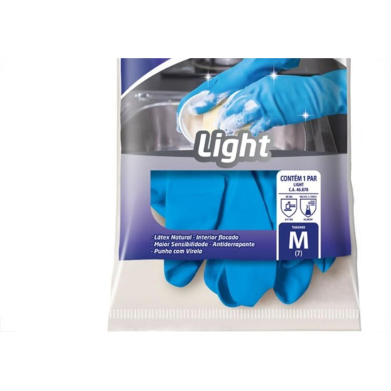 Luva Sanro Light Azul M Par Luva Sanro Light Azul M Par