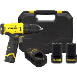 Furadeira Parafusadeira Stanley Impacto 3/8'' 12V Max 2Baterias 2.0Ah Com Maleta Sch10D2K-Br