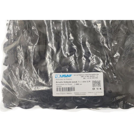 Arruela Para Telha Pvc Usaf 1/4'' 1000 Pecas 000095 Arruela Para Telha Pvc Usaf 1/4'' 1000 Pecas 000095