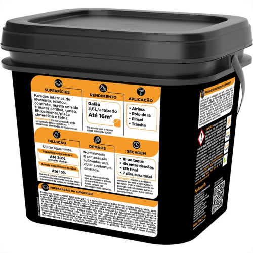 Tinta Hydronorth Casa Bonita Acrilica Economica Fosco 3,6L Elefante 