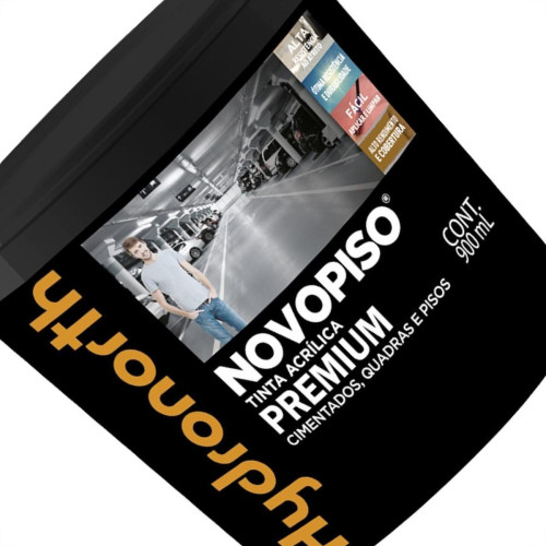 Tinta Hydronorth Novopiso Premium Piso 900Ml Fosco Vermelho Bandeira Pote 