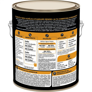 Tinta Hydronorth Rende+ Acrilica Standard Fosco 3,6L Amarula 