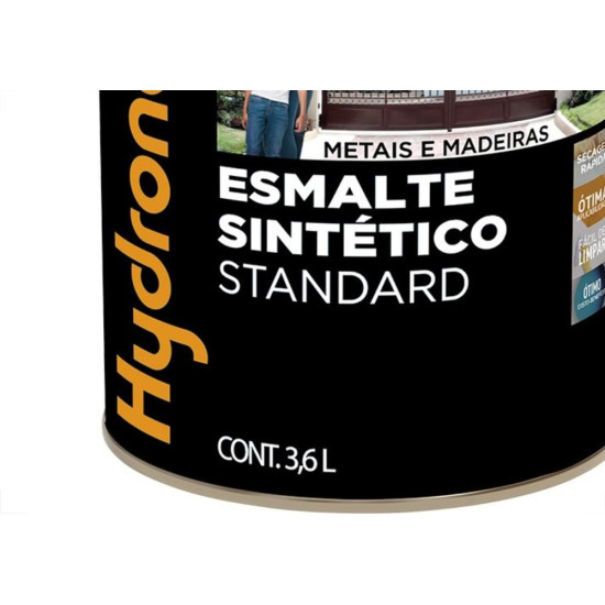 Tinta Esmalte Hydronorth Standard Brilhante Para Metais E Madeiras 3,6L Amarelo Ouro 