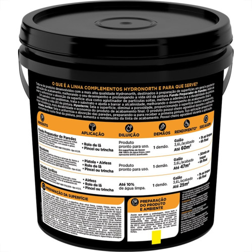 Fundo Para Resina Hydronorth Hysoterm 3,6L Incolor Fundo Para Resina Hydronorth Hysoterm 3,6L Incolor