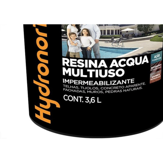 Resina Multiuso Hydronorth Acqua Color Brilhante 3,6L Cinza Galao