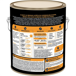 Resina Multiuso Hydronorth Solvente Brilhante 3,6L Incolor Galao