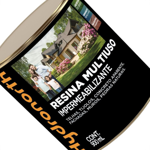 Resina Multiuso Hydronorth Solvente Color Brilhante 900Ml Ceramica Onix Lata