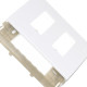 Placa Margirius Sleek 4X2 Branca (2Modulos Distanciados) Com Suporte 16024
