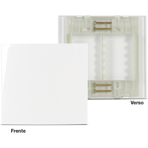 Placa Margirius Sleek 4X4 Branca (Cega) Com Suporte 16022 Placa Margirius Sleek 4X4 Branca (Cega) Com Suporte 16022