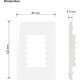 Placa Margirius Sleek 4X2 Branca (3Modulo Horizontal) Com Suporte 16023 Placa Margirius Sleek 4X2 Branca (3Modulo Horizontal) Com Suporte 16023