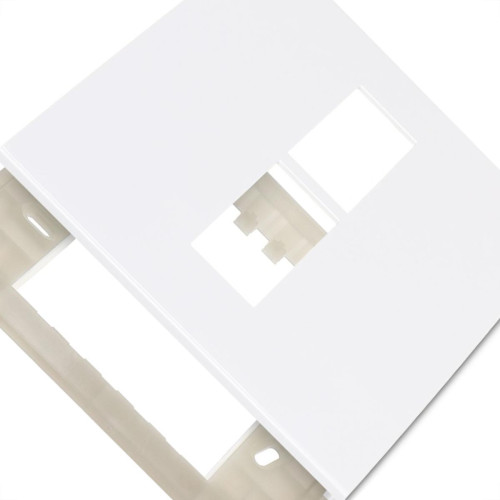 Placa Margirius Sleek 4X4 Branca (2Modulo Horizontal) Com Suporte 16021 Placa Margirius Sleek 4X4 Branca (2Modulo Horizontal) Com Suporte 16021