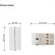Modulo Margirius Sleek Simples Duplo 10A Branco 17837 Modulo Margirius Sleek Simples Duplo 10A Branco 17837