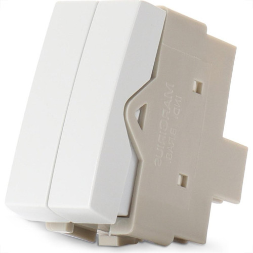 Modulo Margirius Sleek Simples Duplo 10A Branco 17837 Modulo Margirius Sleek Simples Duplo 10A Branco 17837
