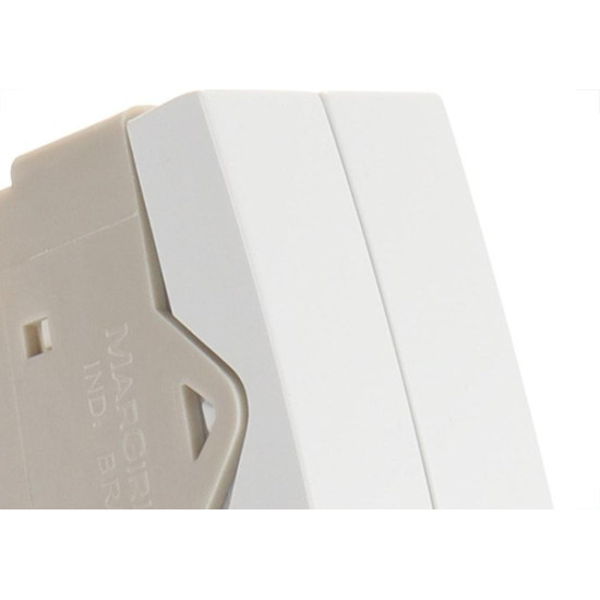 Modulo Margirius Sleek Simples Duplo 10A Branco 17837 Modulo Margirius Sleek Simples Duplo 10A Branco 17837