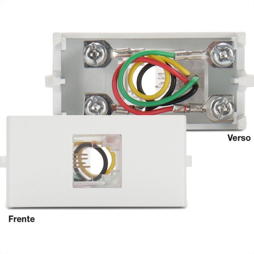 Modulo Margirius Sleek 1 Tomada Rede Rj11 Branco 16046 Modulo Margirius Sleek 1 Tomada Rede Rj11 Branco 16046