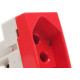 Modulo Tomada Margirius Sleek 2Polo+Terra 20A Vermelho 15918 Modulo Tomada Margirius Sleek 2Polo+Terra 20A Vermelho 15918
