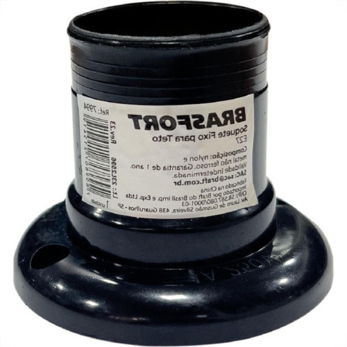 Soquete De Teto Brasfort Preto E-27 7994 - Kit C/20 Soquete De Teto Brasfort Preto E-27 7994 - Kit C/20