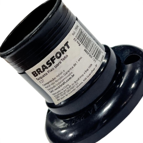 Soquete De Teto Brasfort Preto E-27 7994 - Kit C/20 Soquete De Teto Brasfort Preto E-27 7994 - Kit C/20