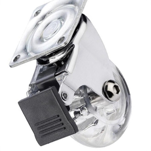 Rodizio Perkon Poliuretano Base Giratorio Transparente Com Trava 50Mm 1242 Rodizio Perkon Poliuretano Base Giratorio Transparente Com Trava 50Mm 1242