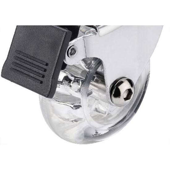 Rodizio Perkon Poliuretano Base Giratorio Transparente Com Trava 50Mm 1242 Rodizio Perkon Poliuretano Base Giratorio Transparente Com Trava 50Mm 1242