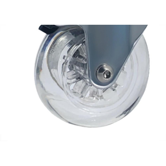 Rodizio Perkon Poliuretano Base Giratorio Transparente Com Trava 75Mm 1243 Rodizio Perkon Poliuretano Base Giratorio Transparente Com Trava 75Mm 1243