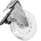 Rodizio Perkon Poliuretano Base Giratorio Transparente Com Trava 100Mm 1244 Rodizio Perkon Poliuretano Base Giratorio Transparente Com Trava 100Mm 1244