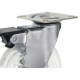 Rodizio Perkon Poliuretano Base Giratorio Transparente Com Trava 100Mm 1244 Rodizio Perkon Poliuretano Base Giratorio Transparente Com Trava 100Mm 1244